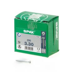 SPAX SPAANPLAATSCHROEF PLATVERZONKEN KOP VERZINKT POZIDRIV 3.0X30MM (PER 200 STUKS)