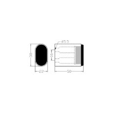 DEURBUFFER OVAAL 50MM NATUREL (4702)