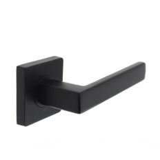 INTERSTEEL DEURKRUK HERA OP VIERKANT ROZET MAT ZWART