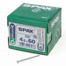 SPAX SPAANPLAATSCHROEF PLATVERZONKEN KOP VERZINKT T-STAR T20 4.5X60MM (PER 100 STUKS)