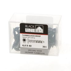 BLACKLINE TUINBESLAGSCHROEF AR-COATING OVK ZWARTE KOP TX-30 6.0X40 (30)