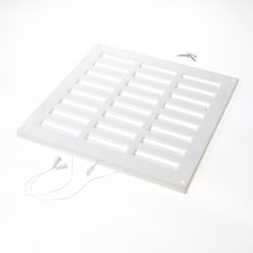 SCHUIFROOSTER MET TREKKOORD KUNSTSTOF WIT AFSLUITBAAR30 X 30CM 706