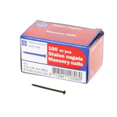 DRAADNAGEL STAAL GEBLAUWD BOMBEKOP 2.0X40 (100)