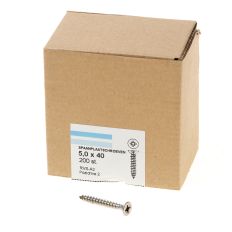 SPAANPLAATSCHROEF RVS-A2 PK PZ-2 5.0X40 (200)