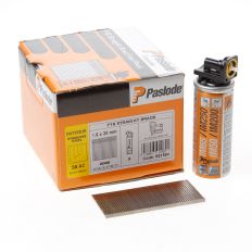 PASLODE AFWERKNAGEL ROESTVASTSTAAL F16 X 38MM INCLUSIEF GAS IM65 DOOS MET 2000 NAGELS