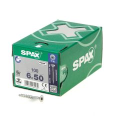 SPAX SPAANPLAATSCHROEF PLATVERZONKEN KOP 6.0 X 50MM VERZINKT T-STAR T30 DEELDRAAD