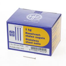RVS NAGELS PLAT GERUITE KOP 1.8 X 30MM 1KG