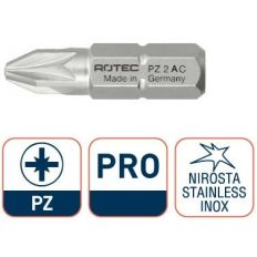 PRO INSERT SCHROEFBIT PZ 2 L=25MM C 6,3 RVS