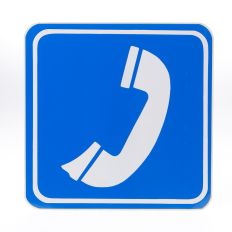 BORD TELEFOON 210 X 210MM VINYL 408