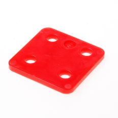 GB DRUKPLAAT ZONDER SLEUF ROOD KUNSTSTOF 70 X 70 X 5MM 34705