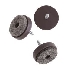 VILTGLIJDER MET SCHROEF GRIJS VILT HOUDER BRUIN BRUIN 20 MM 100ST