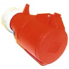 CEE CONTRA STEKKER 32A 4-POLIG ROOD