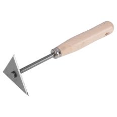 DRIEHOEKSCHRAPER DUN, 8 CM, HOUTEN HANDVAT