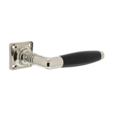 DEURKRUK TON BASIC MET ROZET 38X38X6MM NIKKEL/EBBENHOUT