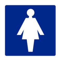 BORD DAMES TOILET 100 X 100MM VINYL 448
