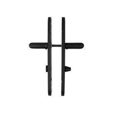 D4E DEURKRUK OP SCHILD 45X245 RVS ZWART WC72 L90-19MM L/WIJZ