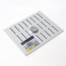 GAVO SCHUIFROOSTER MET VLIEGENGAAS ALUMINIUM WIT 24.5 X 19.5CM