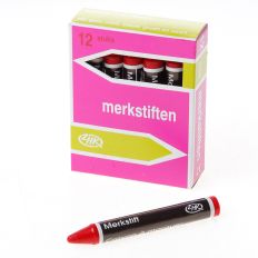 MERKKRIJT ROOD DOOS VAN 12 KRIJTJES