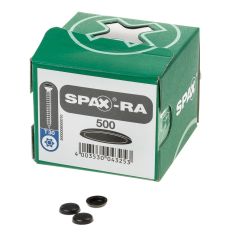 SPAX AFDEKKAP ZWART GESCHIKT VOOR SPAX-RA PLATVERZONKEN KOP