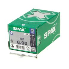 SPAX SPAANPLAATSCHROEF PLATVERZONKEN KOP VERZINKT T-STAR T30 DEELDRAAD 6.0 X 90MM