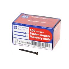 DRAADNAGEL STAAL GEBLAUWD BOMBEKOP 3.0X40 (100)