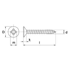 ZELFB SCHROEF GEG PK KK 4.8X45
