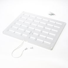 SCHUIFROOSTER KUNSTSTOF WIT AFSLUITBAAR 30 X 25CM 51550