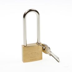 OXLOC HANGSLOT CILINDER MESSING HOGE BEUGEL 40MM 4063