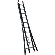 REFORMLADDER MAGNUS, ALUMINIUM, ZWART, 2X10 TREDEN