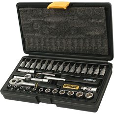 IRONSIDE DOPPENSET CHROOM EN MAT 1/4" 36-DELIG