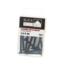 BLACKLINE SPAANPLAATSCHROEF HCP ZWART PK TX-20 +SNIJPUNT 5.0X40/24 (10)