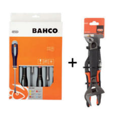 BAHCO SCHROEVENDRAAIERSET ERGO 6 DELIG +MOERSLEUTEL+WATERPOMPTANG