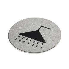 PICTOGRAM RVS ZELFKL. 75MM DOUCHE