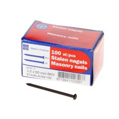 DRAADNAGEL STAAL GEBLAUWD BOMBEKOP 3.0X60 (100)
