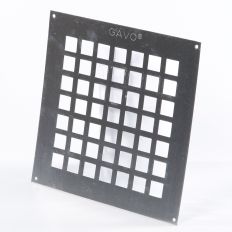 GAVO VENTILATIEPLAAT ENKEL RIJ ALUMINIUM 25 X 25CM