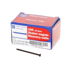 DRAADNAGEL STAAL GEBLAUWD BOMBEKOP 2.5X50 (100)