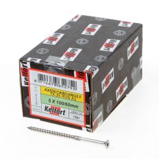 VLONDERSCHROEF PLATVERZONKEN KOP RVS A2 T25 5.0 X 100/60MM