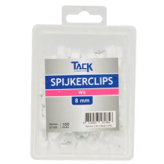 KABELBEUGELS WIT 8MM (100)