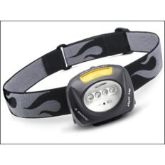 QUAD HOOFDLAMP LED BLACK REG.3WATT LED + 4 LED MINI