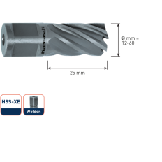 HSS-XE KERNBOOR SILVER-LINE, UNIVERSEEL 19, ø26X30