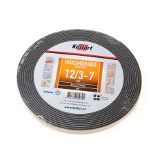 AFDICHTINGSBAND ZWART OP ROL VAN 8 METER, AFMETING 12MM, VOOR VOEGBREEDTE 3-7MM KIWA