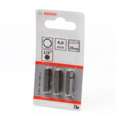 BITSKAART INBUS 6MM BLISTER VAN 3 BITS