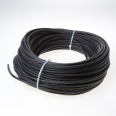 KABEL RUBBER GLAD ZWART 2 X 1.0MM²