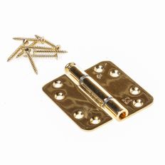 BREUER + SCHMITZ BSW SCHARNIER, RD 818 VINTAGE-LINE, 89X89X3MM, MESSING GEPOLIJST, STP-W, VOOR BINNENDEUREN