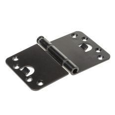 BSW VEILIGHEIDSSCHARNIER PROTECT 818, AFGERONDE HOEK, MAT ZWART, 89X152MM, SKG**