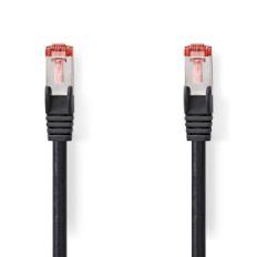 CAT6 NETWERKKABEL | RJ45 MALE | RJ45 MALE | S/FTP | 1.00 M | ROND | LSZH | ZWART | POLYBAG