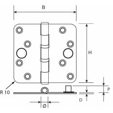 H167E89892125 / SCH.LAGER SKG***®, 3MM, 89X89 VERZINKT RC