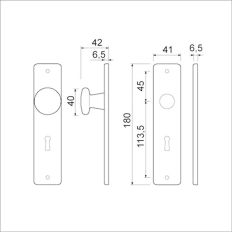 KNOPSCHILD SLEUTELGAT 56MM