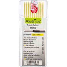 PICA NAVULLING PAK DRY MARKER 10 STUKS GEEL, VERWIJDERBAAR
