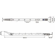 DX RAAMUITZETTER STANDAARD RUZ 30CM RVS/ZWART